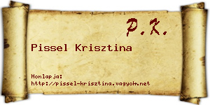 Pissel Krisztina névjegykártya